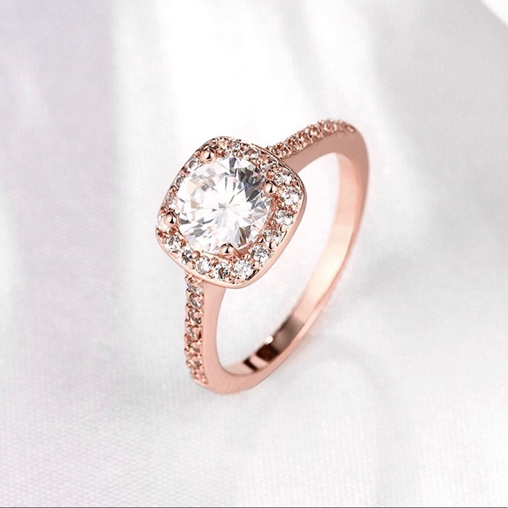 14k Rose Gold Diamond Engagement/Wedding Ring